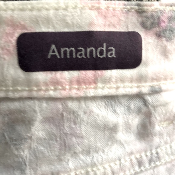 SZ 6 NWOT SOFT PRINT Gloria Vanderbilt Amanda GREAT SUMMER PANTS. LINEN LOOK - Picture 4 of 7